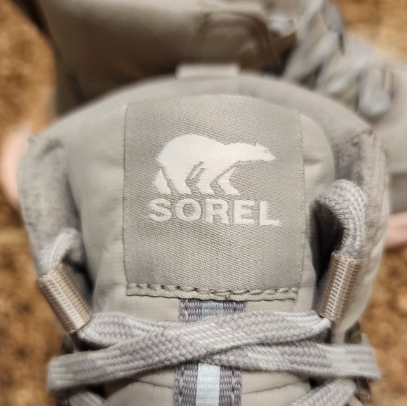 SOREL Kinetic RNEGD Sport Waterproof Insulated Boots - Gray/Pink - Size 6.5 - Picture 10 of 15